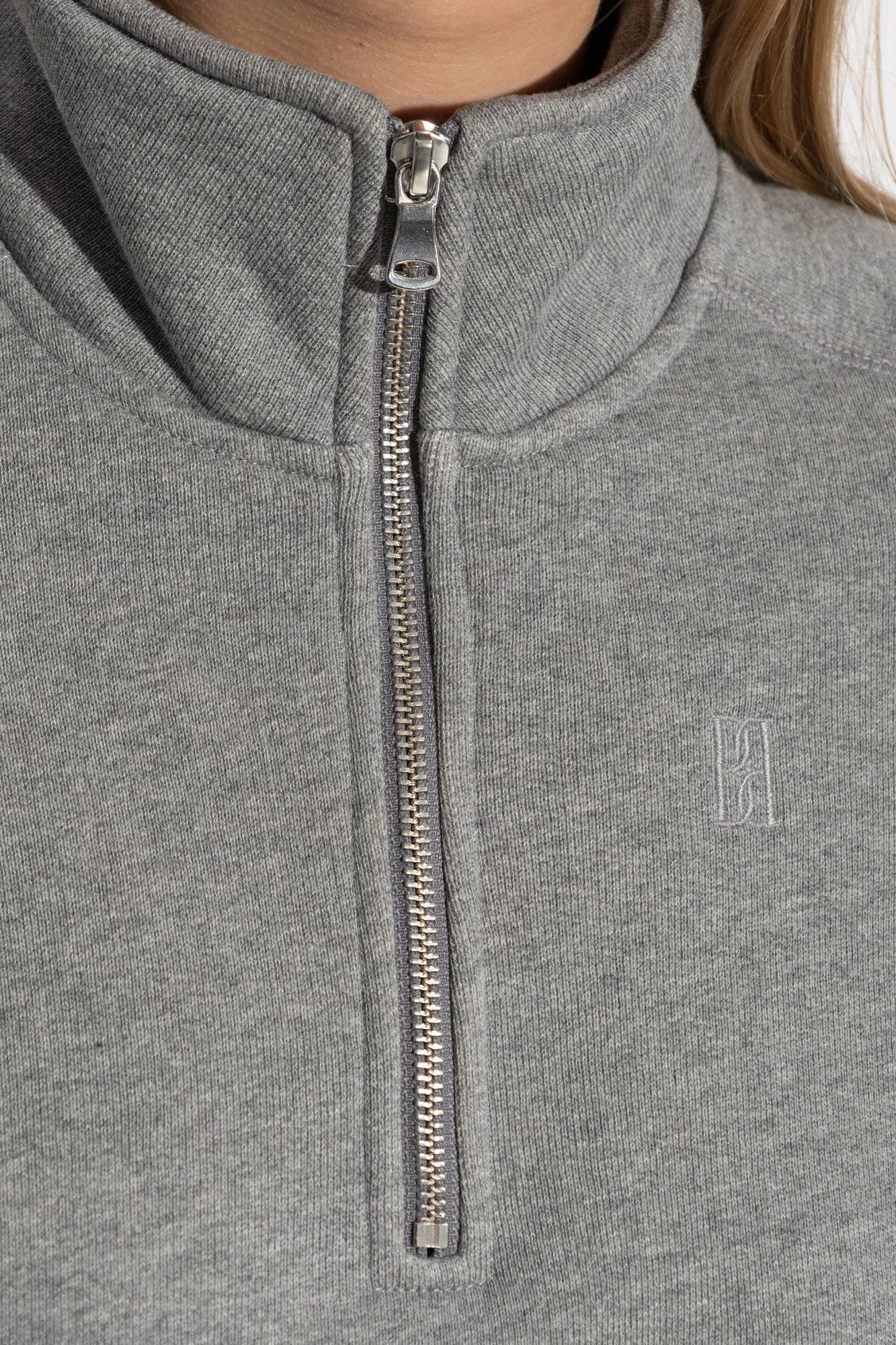 Tシャツ・カットソー By Malene Birger SS25 PRICILLA LIGHT SWEATER (103136 QZ4) Grey Sweatshirt 